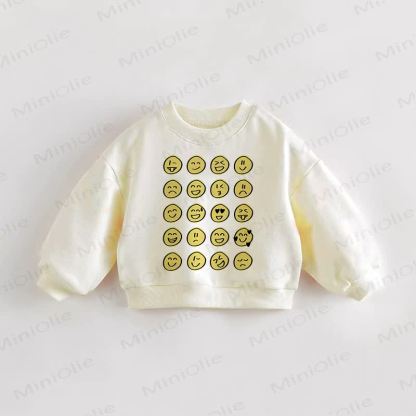 Baby Toddler Smile Beige Sweatshirt - Cream - 3-5T - image 1