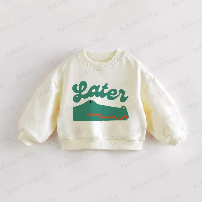 LATER Baby Toddler Beige Sweatshirt - Cream - 3-5T - image 1