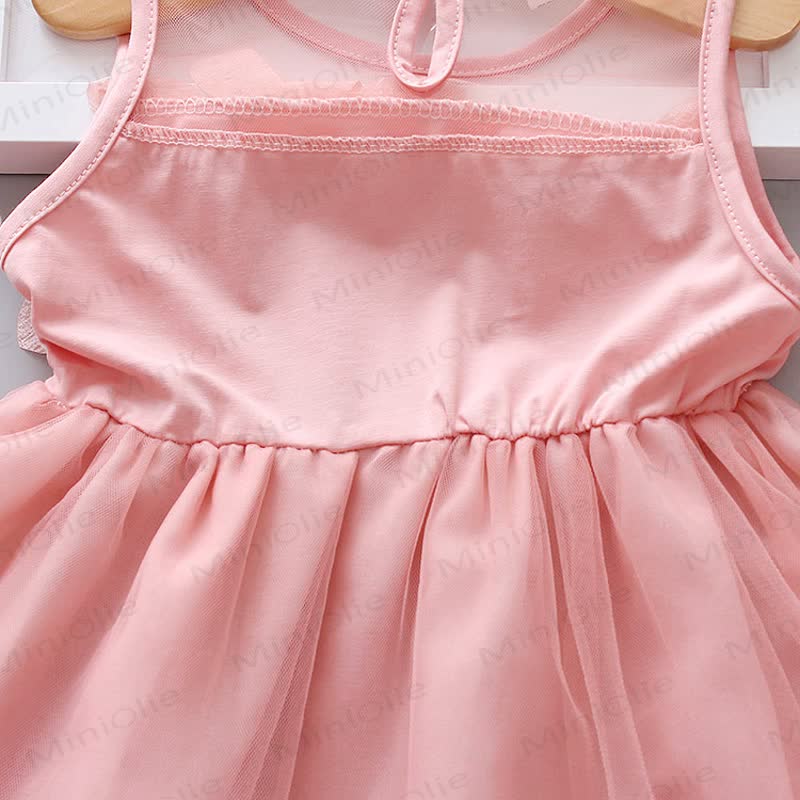 Baby Toddler Girl Sweet Flower Mesh Sleeveless Dress - image 12