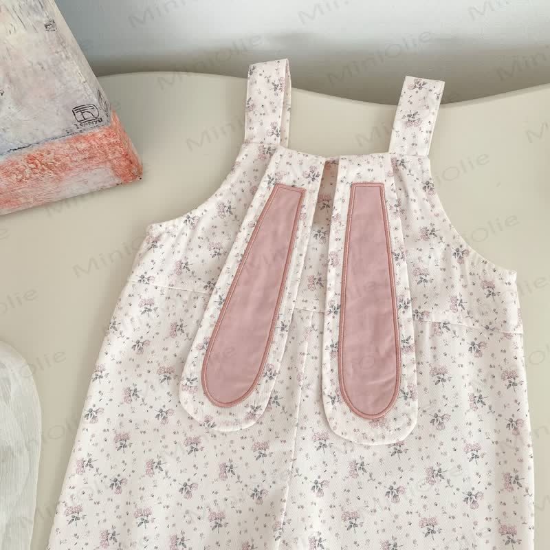 Baby Girl Flower Bunny Pink Overalls/Pink Top - image 10