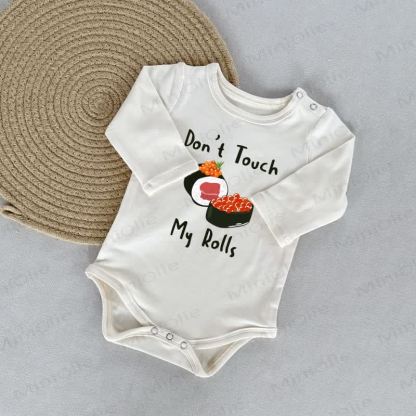 DON'T TOUCH MY ROLLS Baby White Bodysuit - White - 18-24M - image 1
