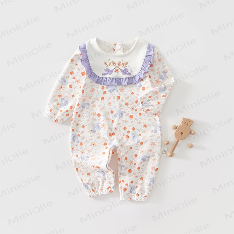 Baby Strawberry Swallow Romper - Purple - 18-24M - image 1