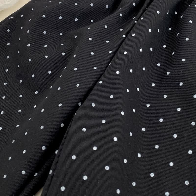 Baby Toddler Girl Solid Color Bow Top/Black Dot Pants - image 8