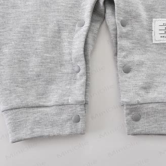 Baby Fake 2pcs Grey Pocket Romper - image 5
