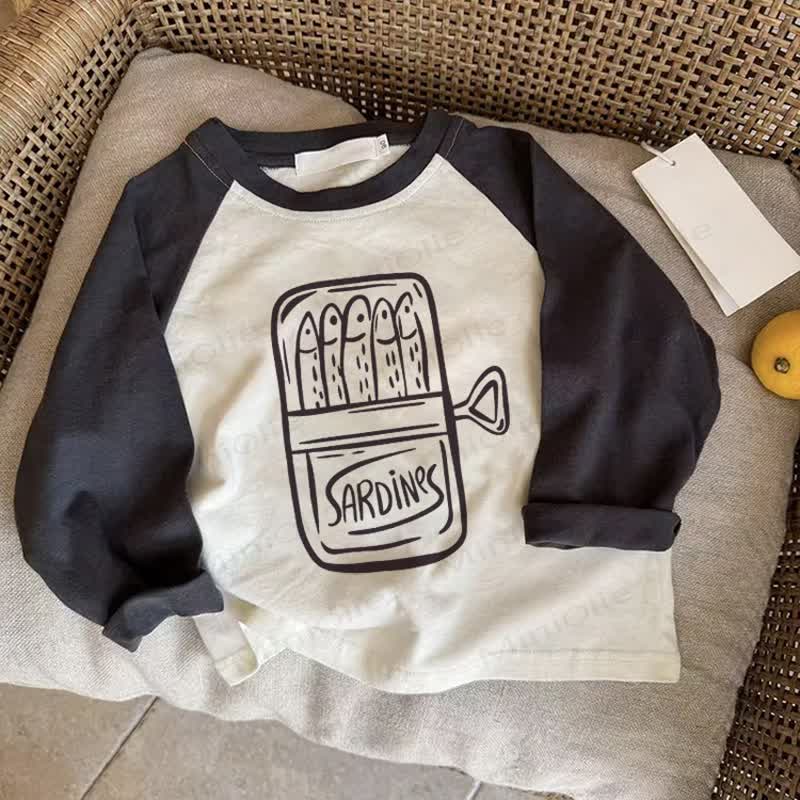 SARDINES Baby Dark Gray Raglan Top - Drak Gray - 2-3T - image 1