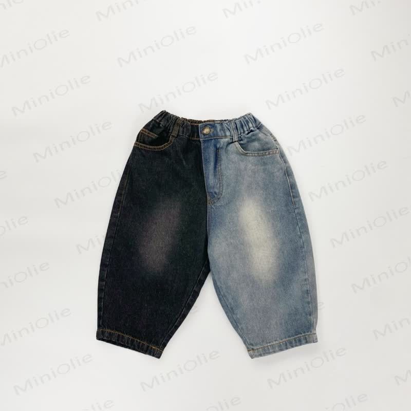 Baby Toddler Denim Color Block Pants  - image 2