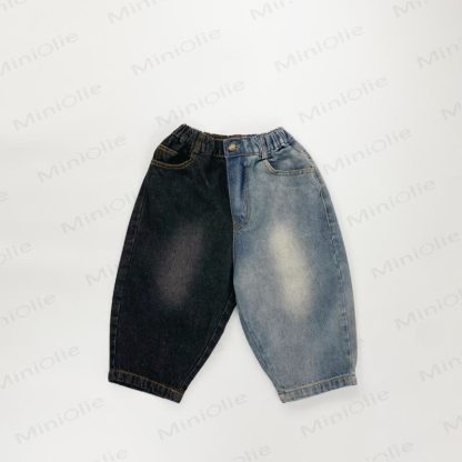 Baby Toddler Denim Color Block Pants  - image 2