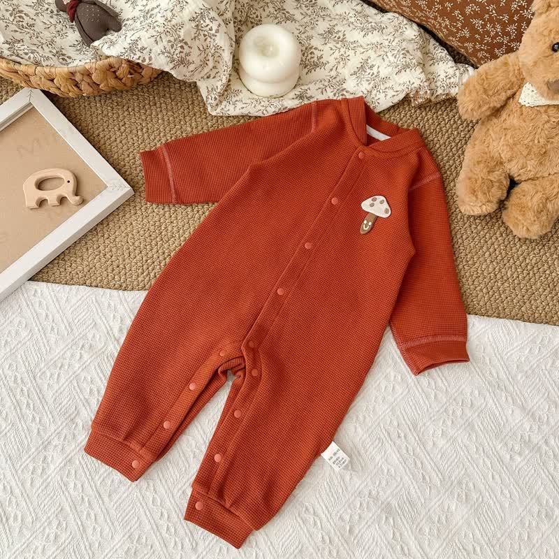  Baby Waffle Mushroom Romper - Red - 18-24M - image 1