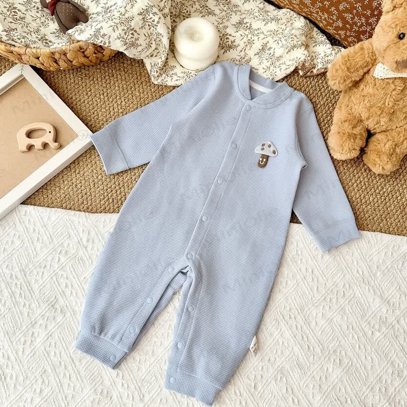 Baby Waffle Mushroom Romper - Blue - 18-24M - image 2