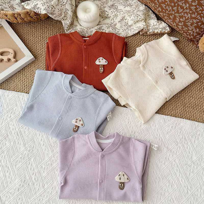  Baby Waffle Mushroom Romper - image 6