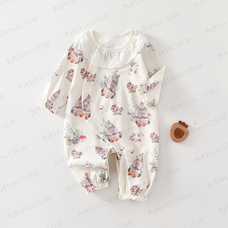 Baby Newborn Cartoon Cotton Romper - Cat - 18-24M - image 2