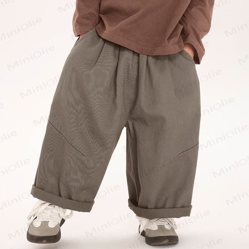 Toddler Kid Boy Solid Color Straight Pants  - Grey - 10Y - image 4