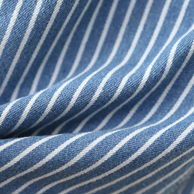 Baby Toddler Blue White Stripe Jean Overalls - image 12