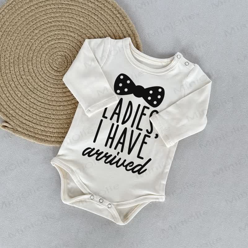 LADIES I HAVE ARRIVED Baby Dot Bow White Bodysuit - White - 18-24M - image 1
