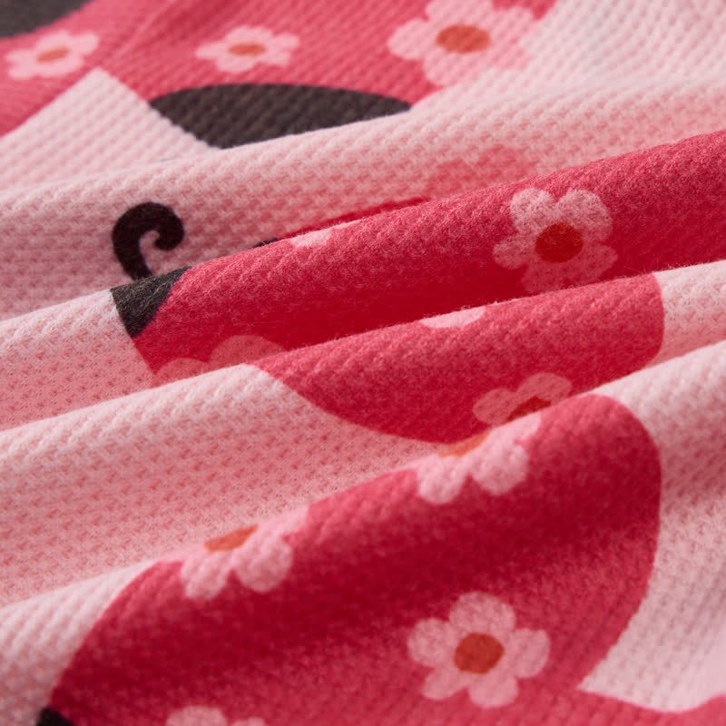  Baby Toddler Pink Floral Ladybug Sweatshirt 2-piece Set - image 7