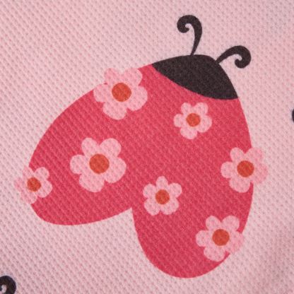  Baby Toddler Pink Floral Ladybug Sweatshirt 2-piece Set - image 6