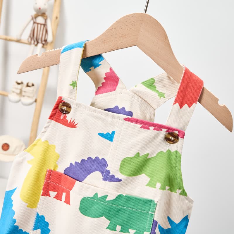 Baby Toddler Colorful Dinosaurs Overalls - image 4