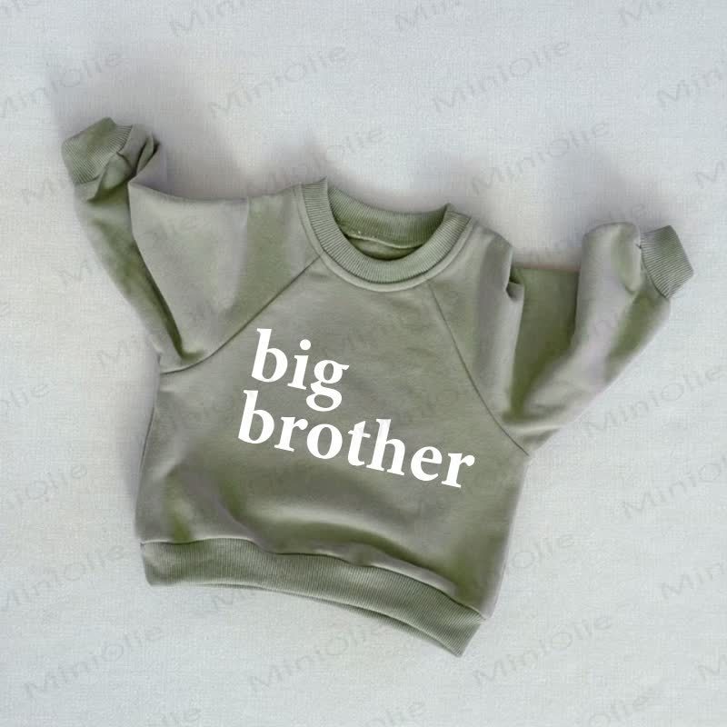 BIG BROTHER Baby Toddler Grey Green Sweatshirt - Grey Green - 3-5T - image 1