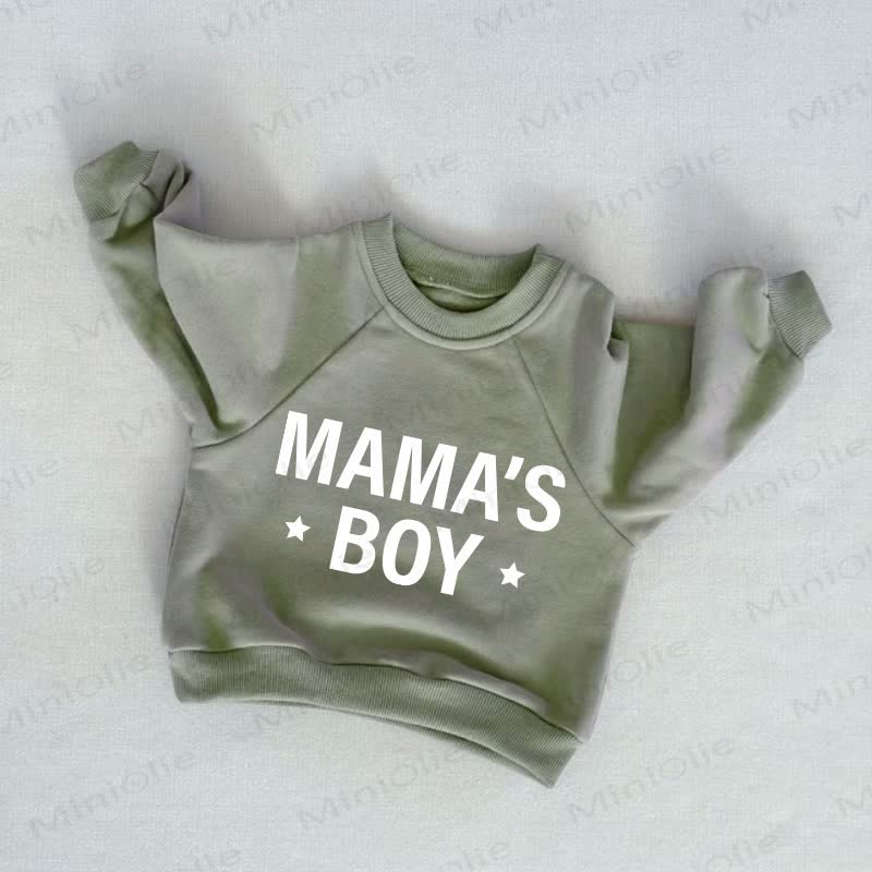 MAMA'S BOY Baby Toddler Star Grey Green Sweatshirt - Grey Green - 3-5T - image 1