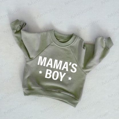 MAMA'S BOY Baby Toddler Star Grey Green Sweatshirt - Grey Green - 3-5T - image 1