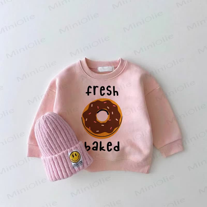 FRESH BAKED Baby Girl Pink Sweatshirt - Pink - 2-3T - image 1