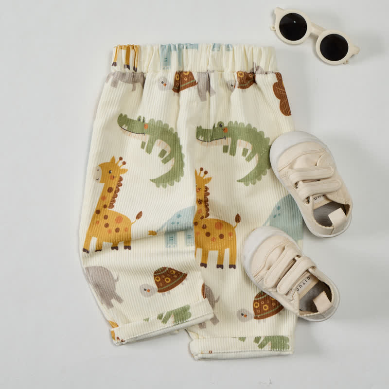 Baby Toddler Beige Zoo Cord Pants - image 3