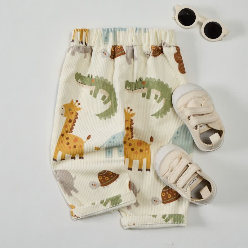 Baby Toddler Beige Zoo Cord Pants - image 3