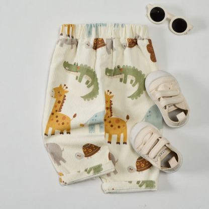 Baby Toddler Beige Zoo Cord Pants - image 3