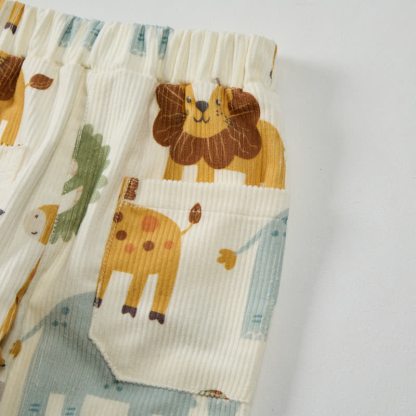 Baby Toddler Beige Zoo Cord Pants - image 4