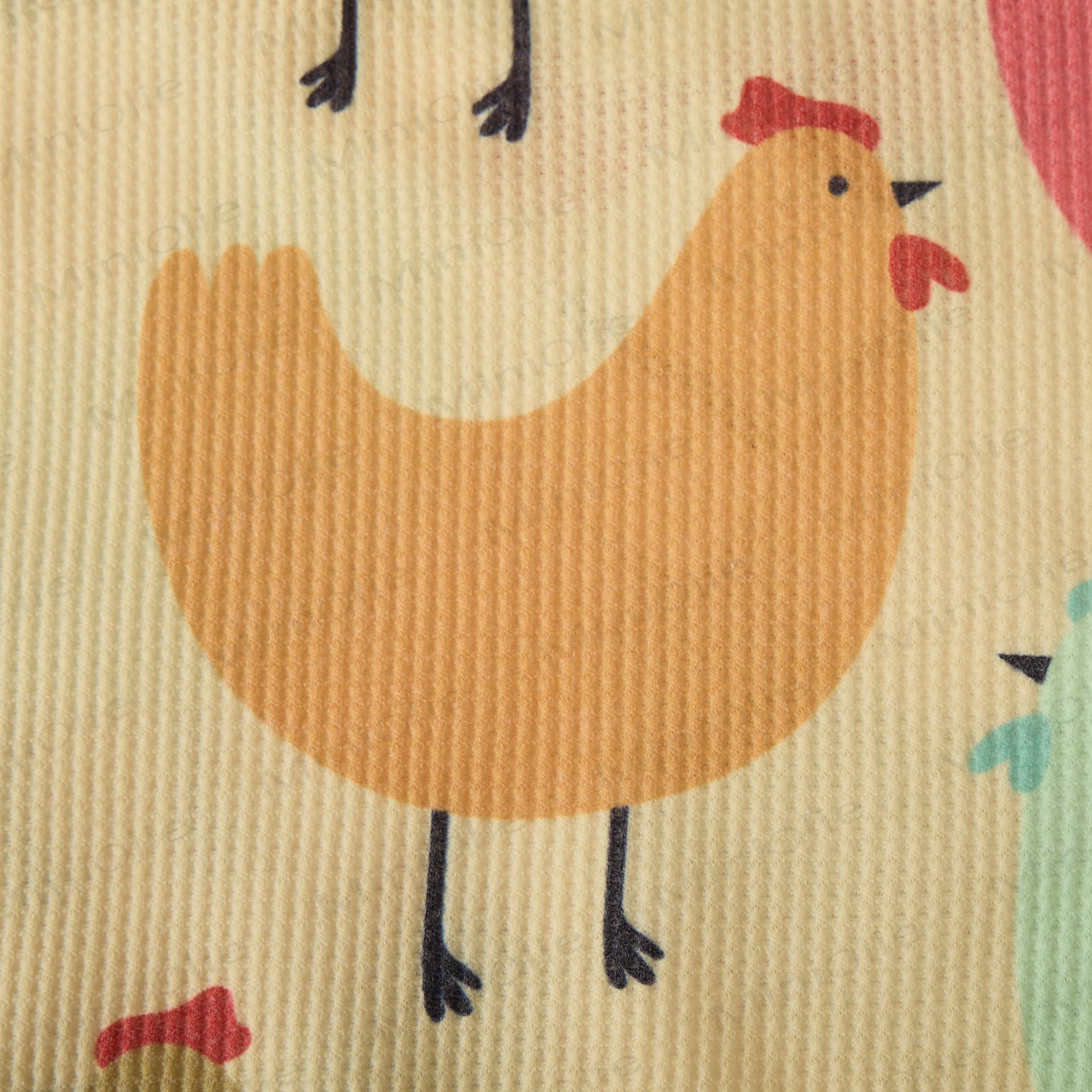 Baby Waffle Colored Hen Sweatshirt 2-piece Set - image 5