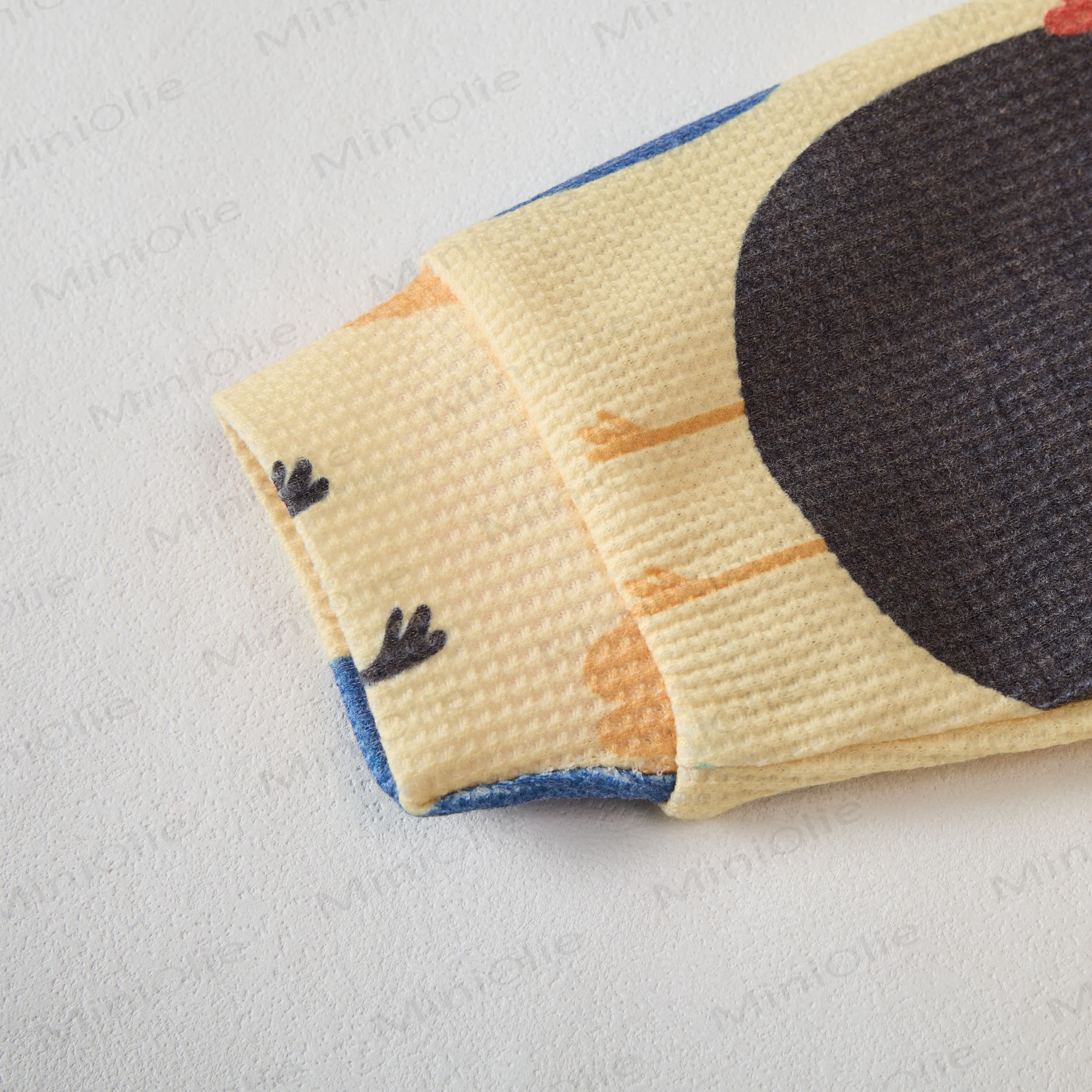 Baby Waffle Colored Hen Sweatshirt 2-piece Set - image 3