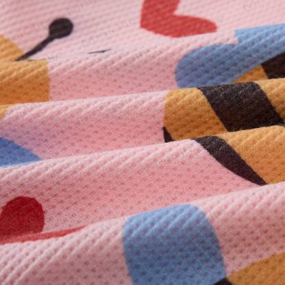 Baby Waffle Lovely Bee Pink Sweatshirt 2-piece Set - image 5