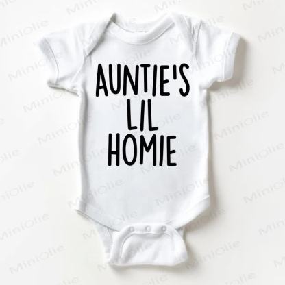  AUNTIE'S LIL HOMIE Baby White Bodysuit - White - 18-24M - image 1