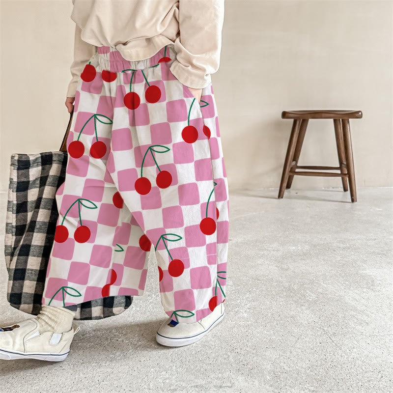 Baby Cherry Checkerboard Pink Pants - Pink - 2-3T - image 1