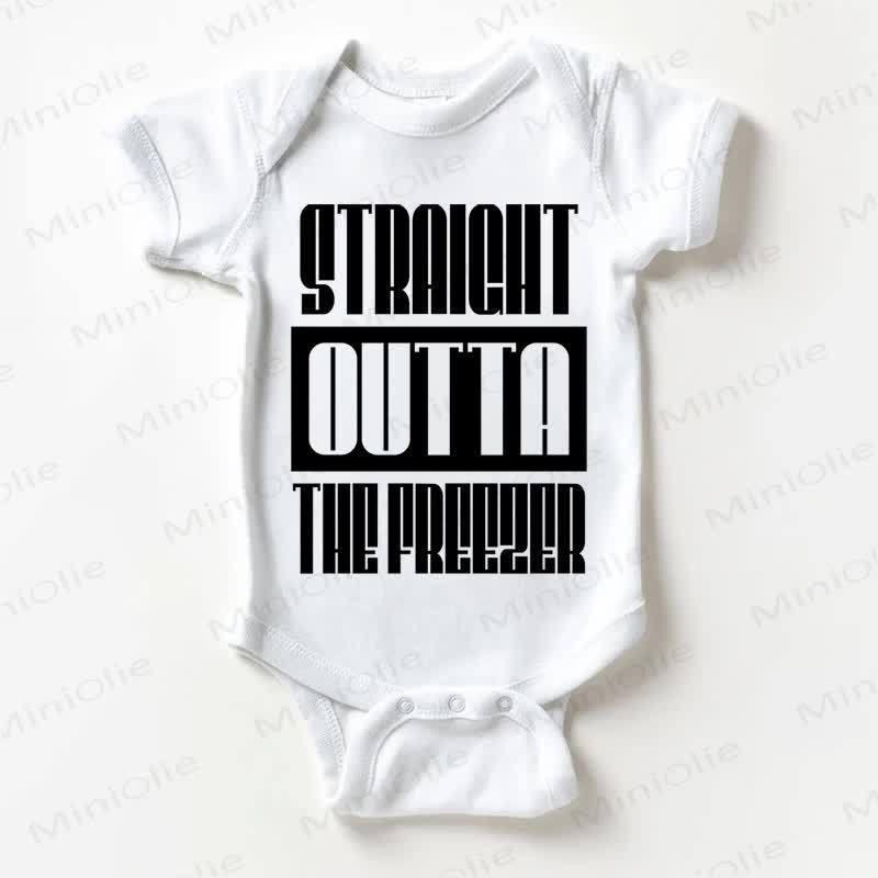 STRAIGHT OUTTA THE FREEZER Baby Bodysuit - White - 18-24M - image 1