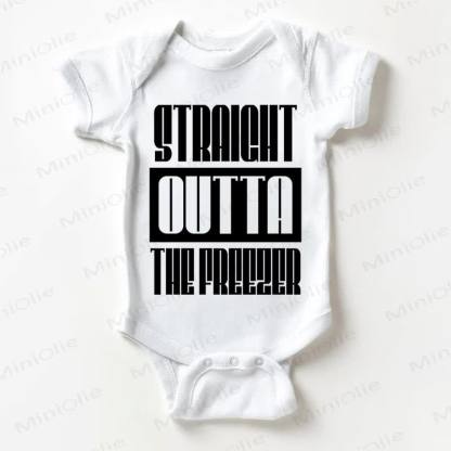 STRAIGHT OUTTA THE FREEZER Baby Bodysuit - White - 18-24M - image 1