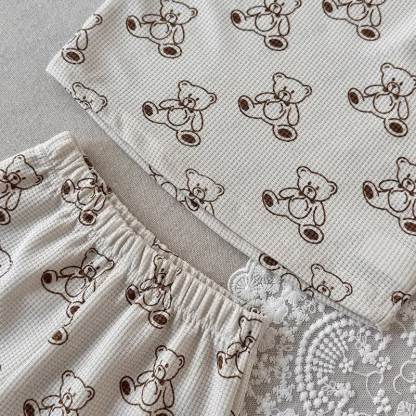 Baby Bear Waffle Tee and Shorts 2-piece Set - image 7