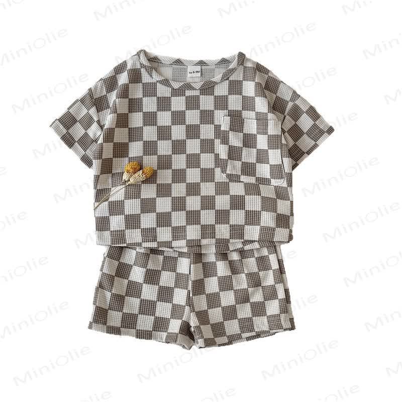 Baby Plaid Waffle Tee and Shorts 2-piece Set - image 11