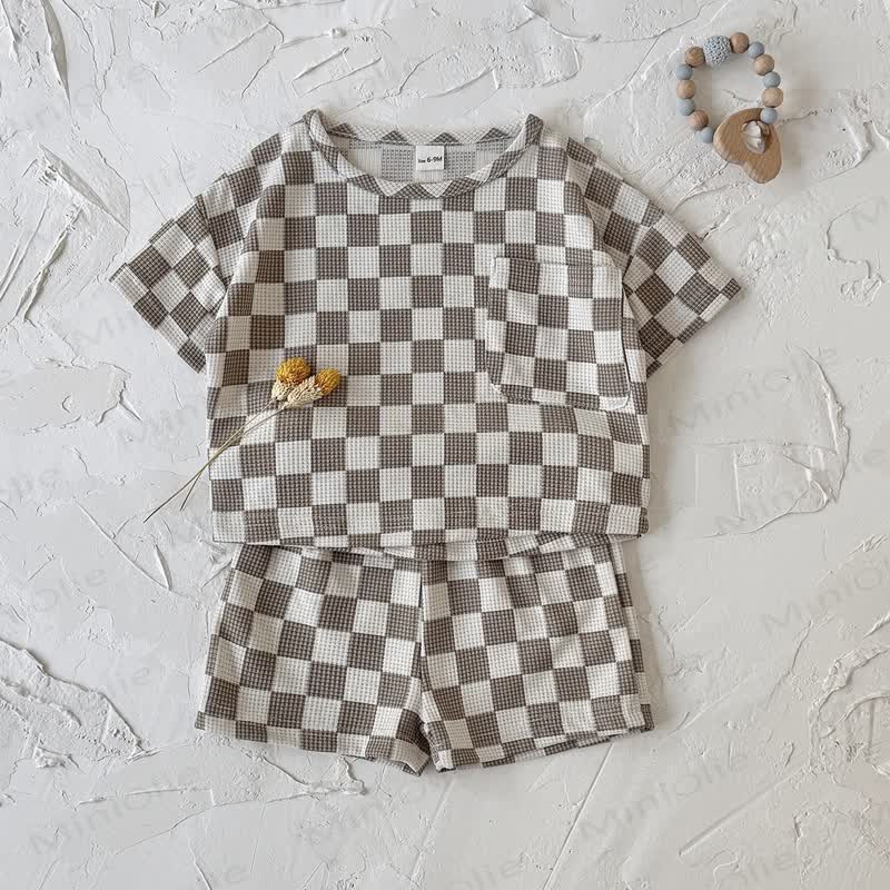 Baby Plaid Waffle Tee and Shorts 2-piece Set - image 5