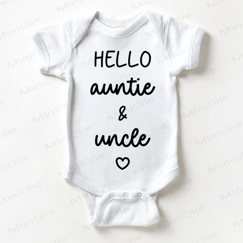 HELLO AUNTIE & UNCLE Baby White Bodysuit - White - 18-24M - image 1