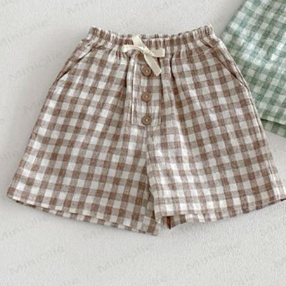 Baby Toddler Plaid Drawstring Shorts - image 4