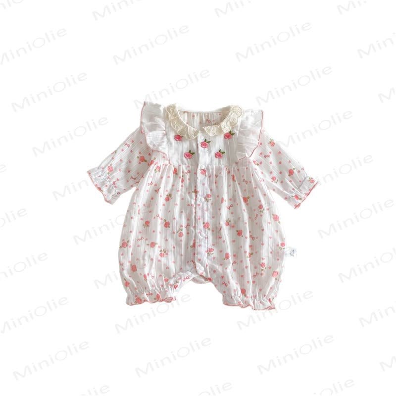 Baby Floral Ruffled  Romper - image 8