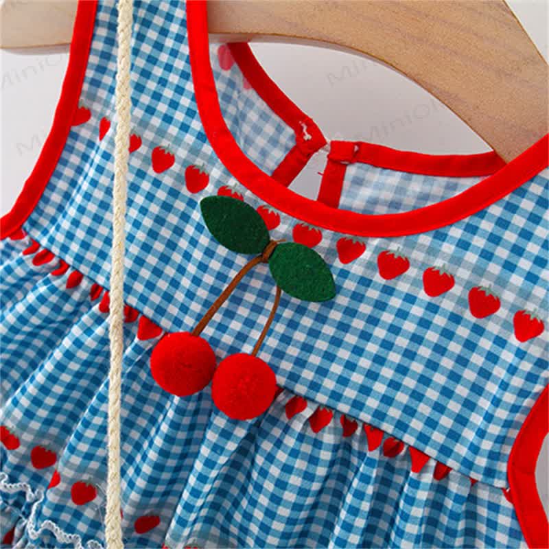 Baby Toddler Cherry Dress With Braided Bag - image 4