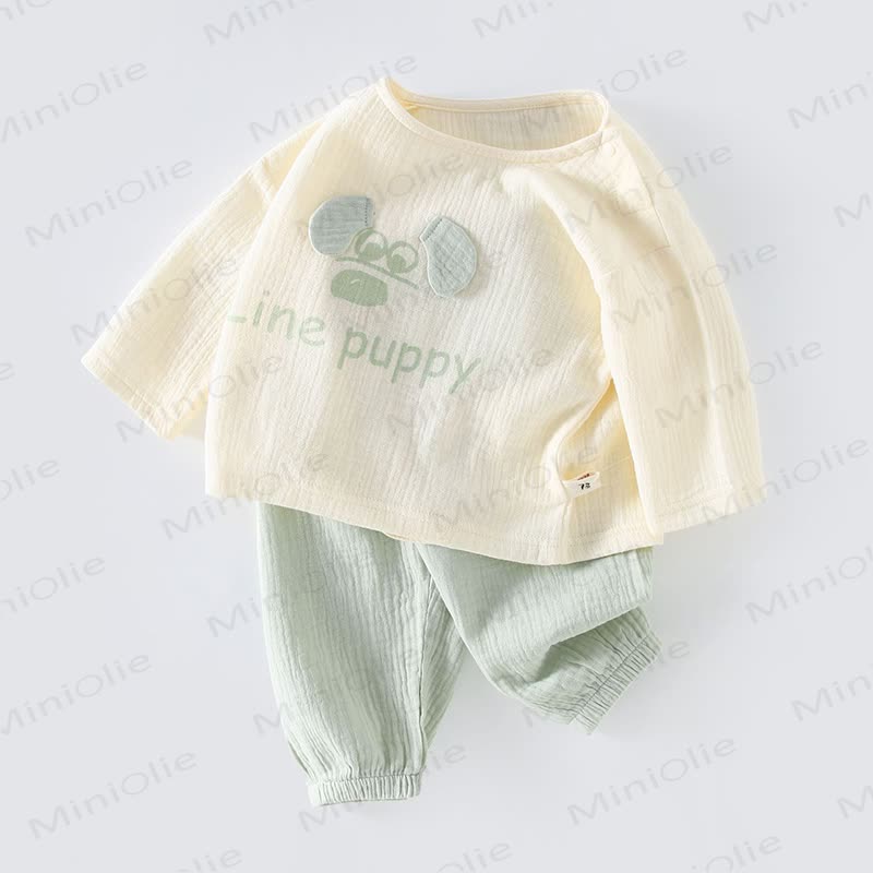 Baby Cartoon Cotton 2-piece Set - image 2