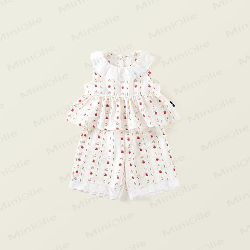 Toddler Floral Tank and Long Pants 2-piece Set - White - 10Y - image 1