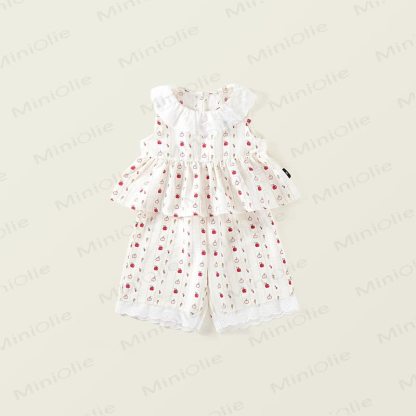 Toddler Floral Tank and Long Pants 2-piece Set - White - 10Y - image 1