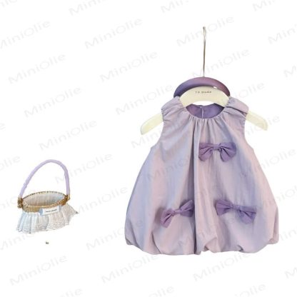 Toddler Purple Sweet Flower Bud Dress With Hat - image 6