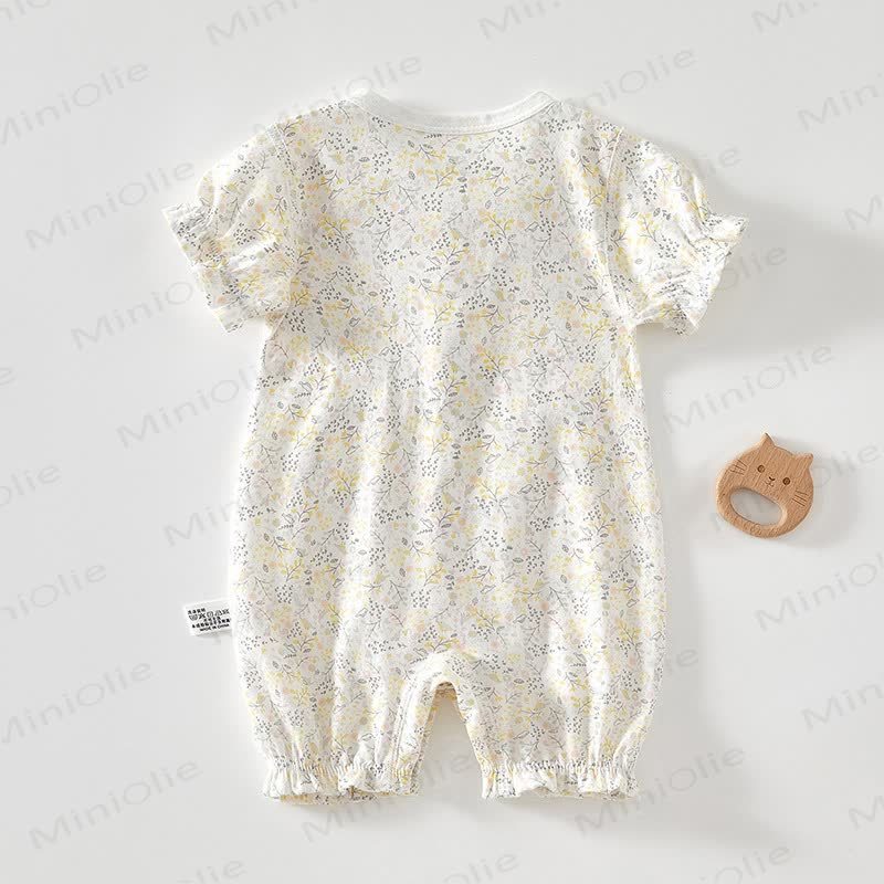 Baby Floral Yellow Romper - image 2
