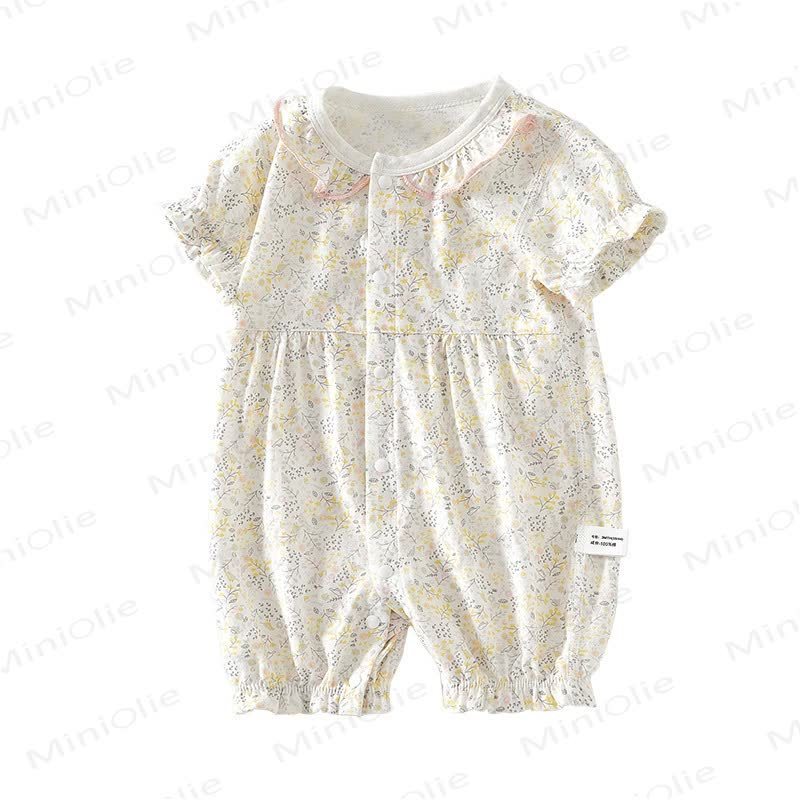 Baby Floral Yellow Romper - image 3