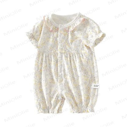Baby Floral Yellow Romper - image 3